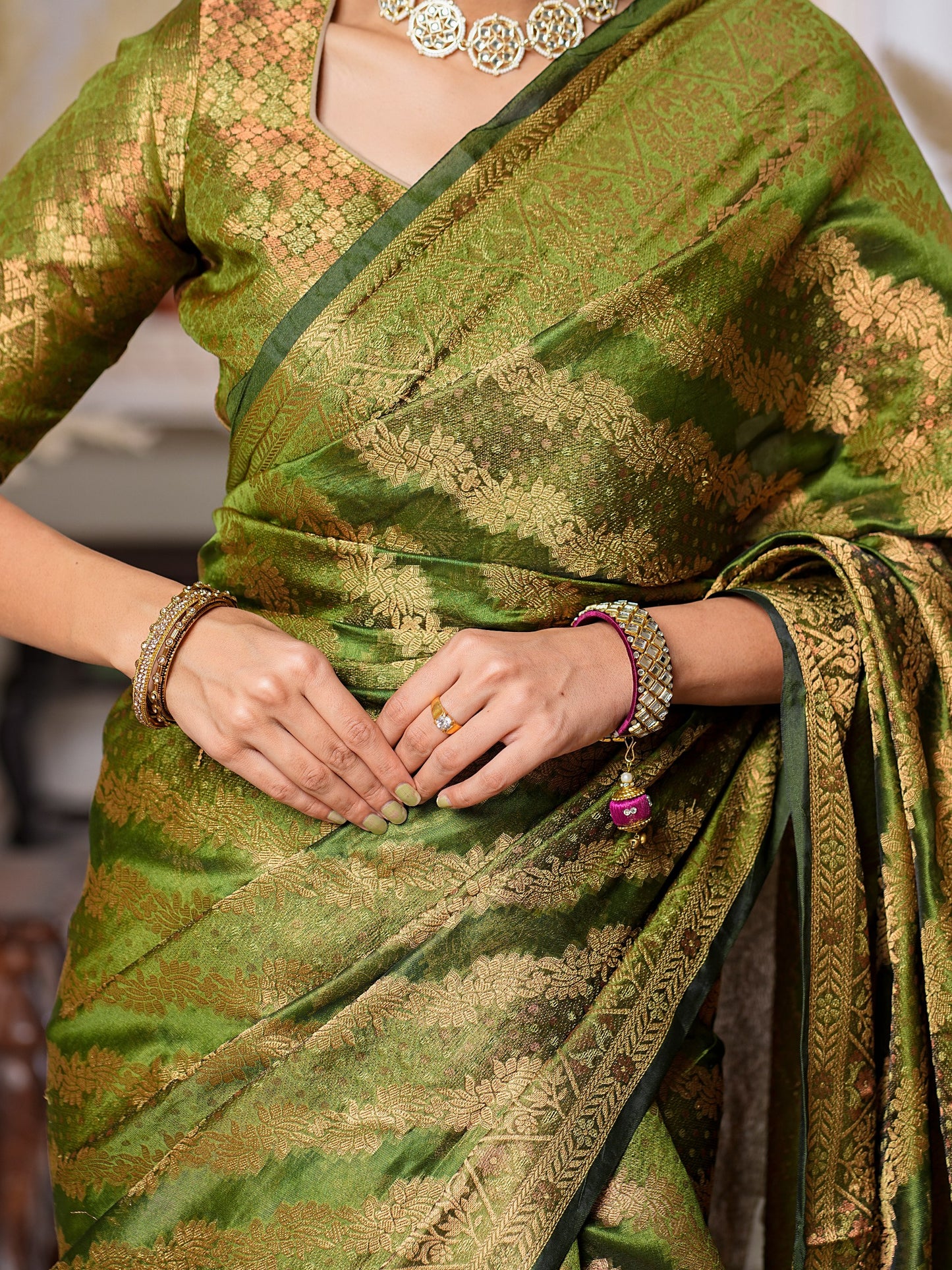 Mostly Wedding Function Special Trendy Pure Organza Saree Collection.