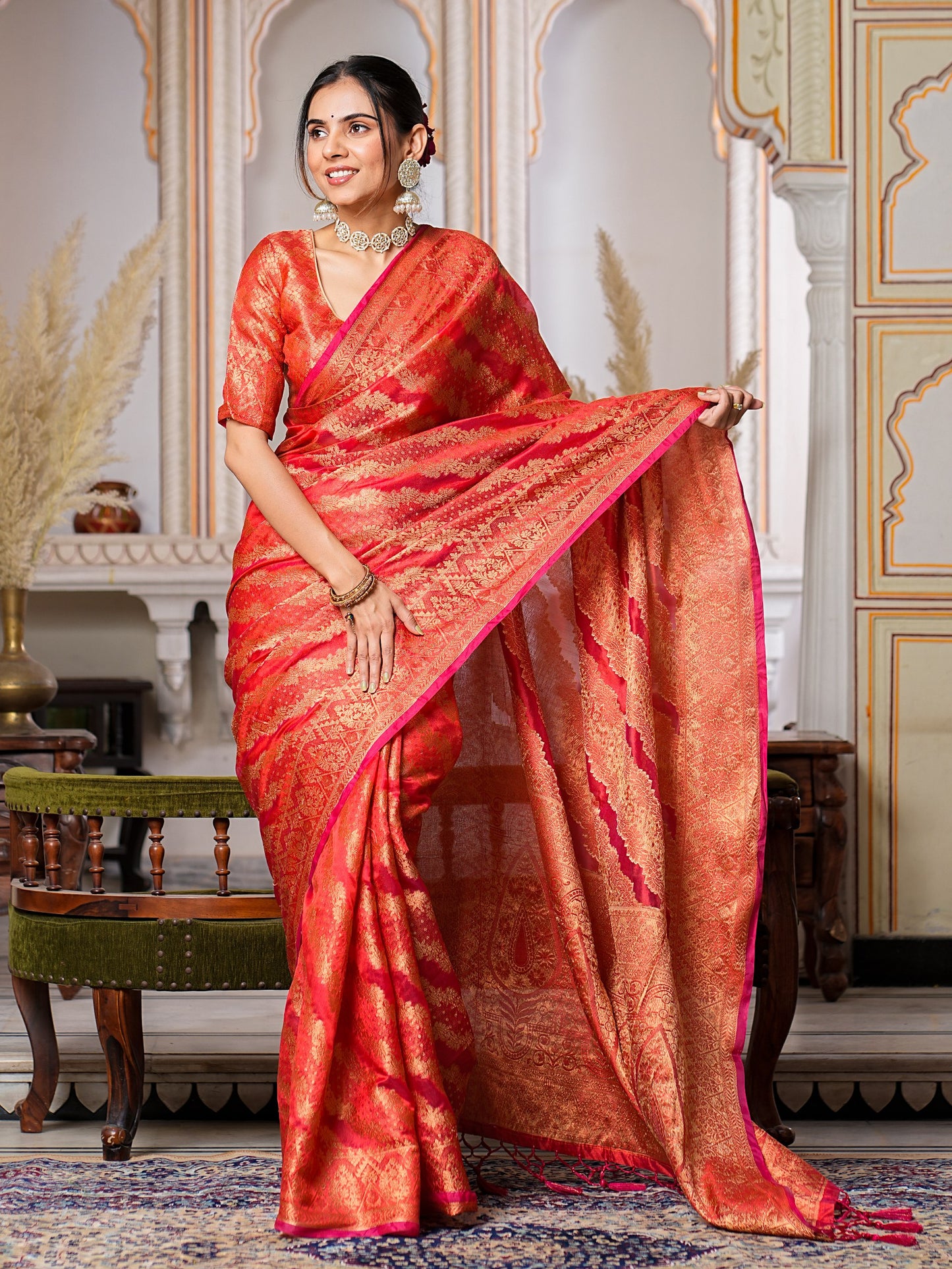Wedding Function Special Pure Organza Saree Collection.