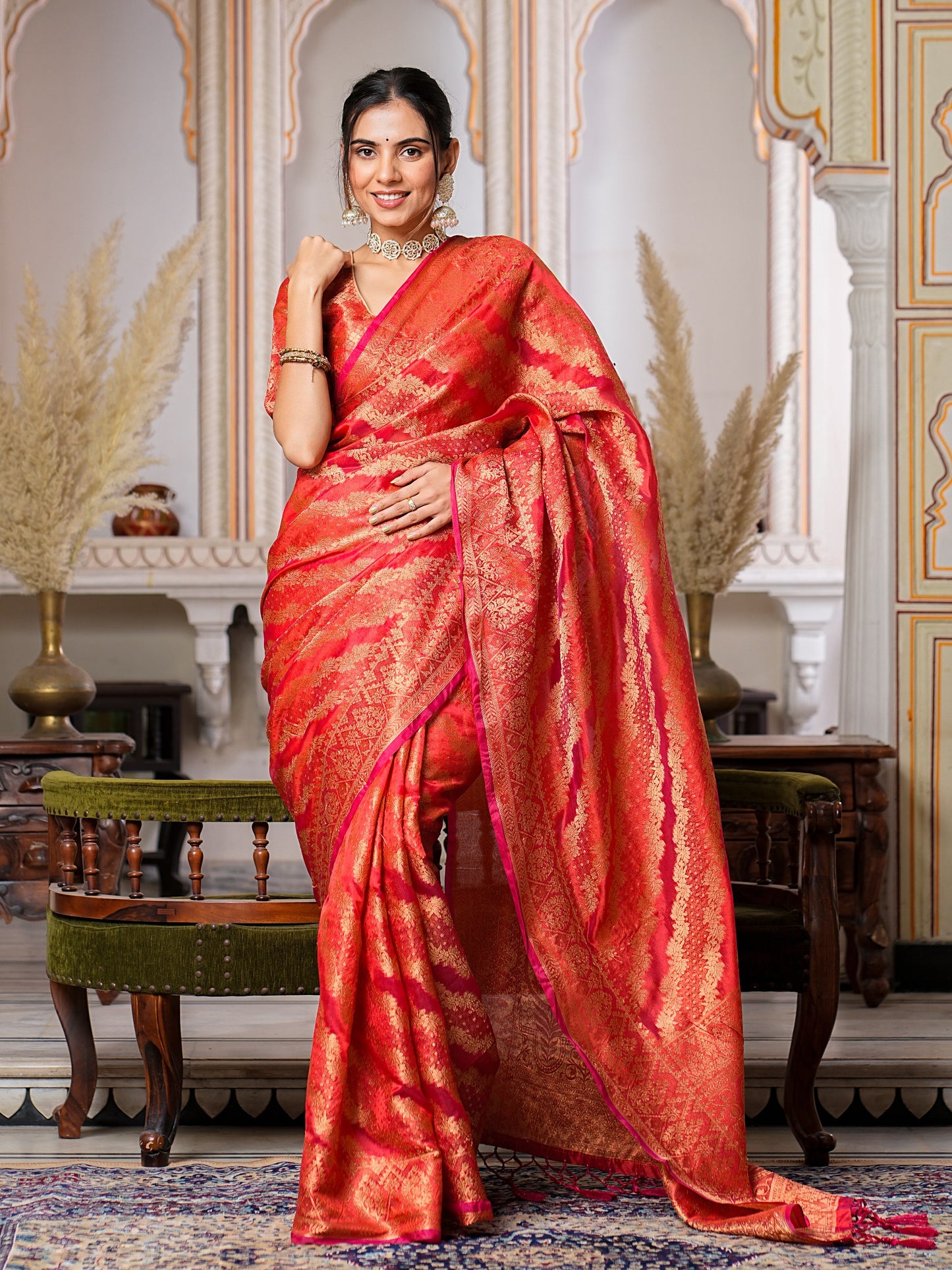 Wedding Function Special Pure Organza Saree Collection.