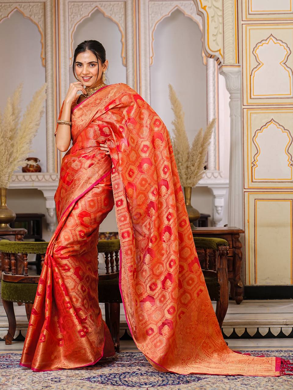 Royal Look Pretty Pure Organza Saree Collection.