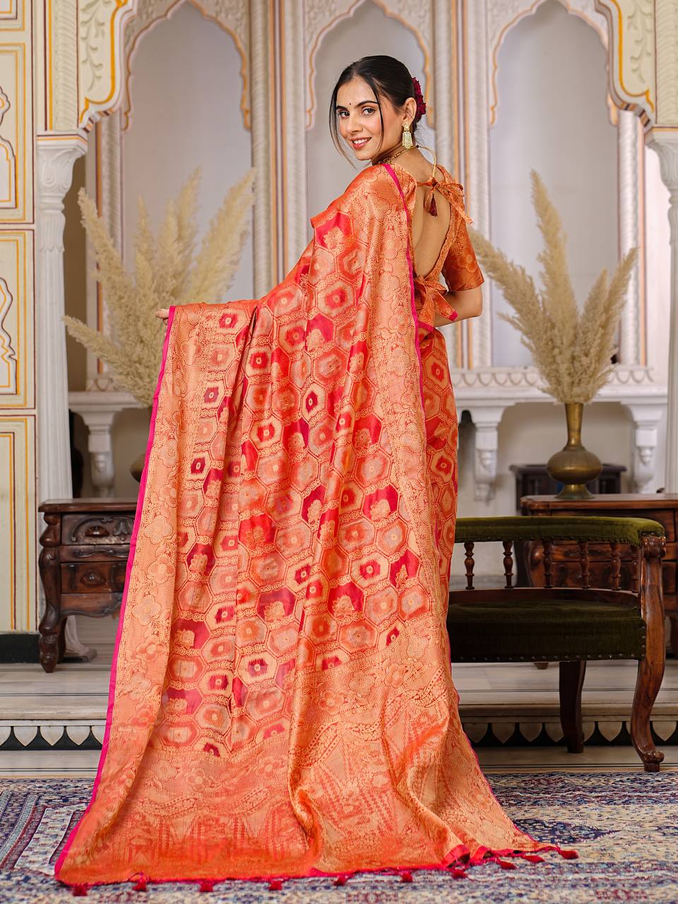 Royal Look Pretty Pure Organza Saree Collection.