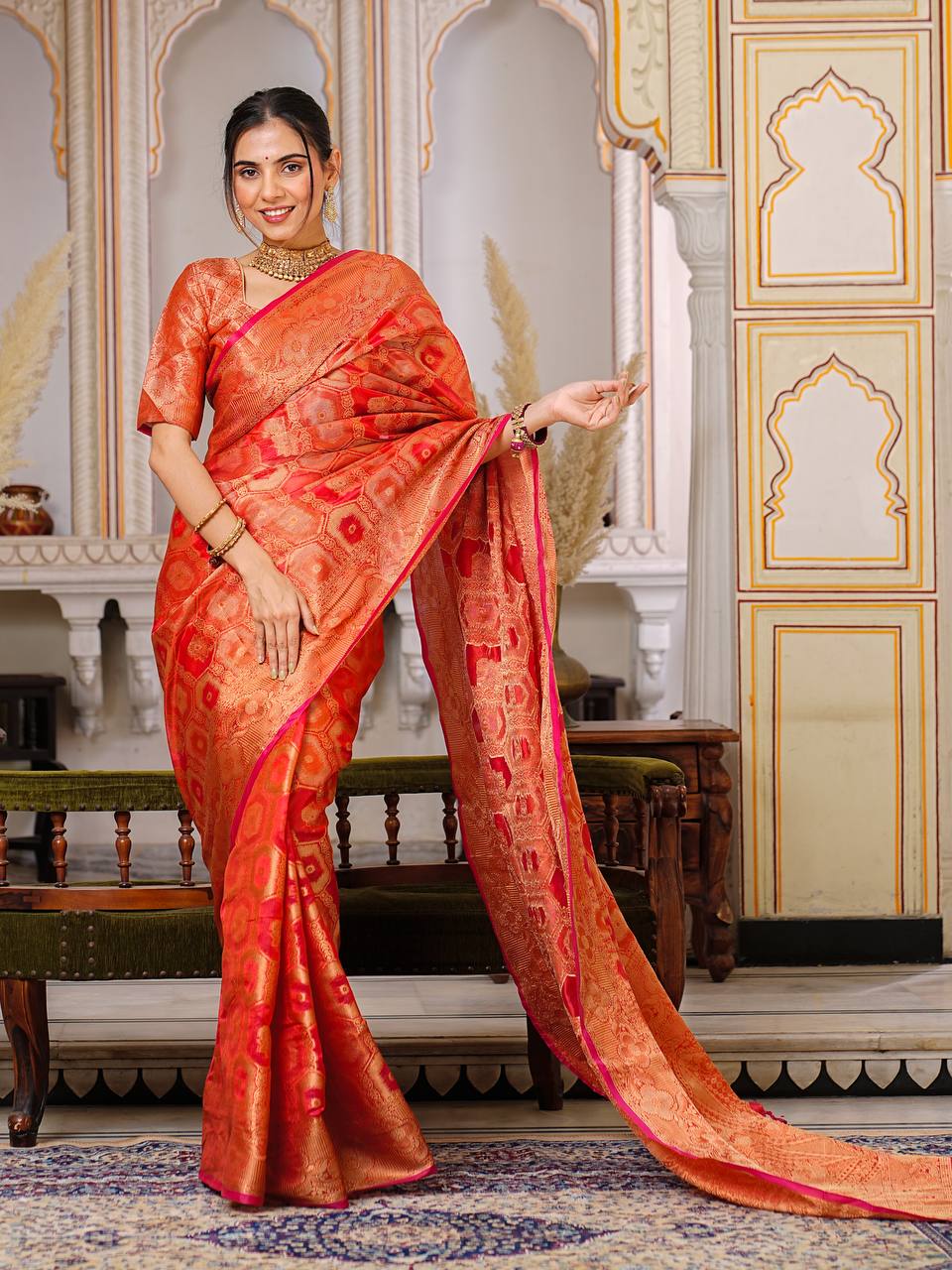 Royal Look Pretty Pure Organza Saree Collection.