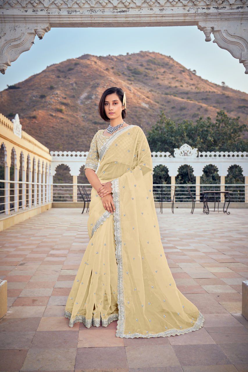 Weddings Wear Special Pure Organza Silk Sarees.