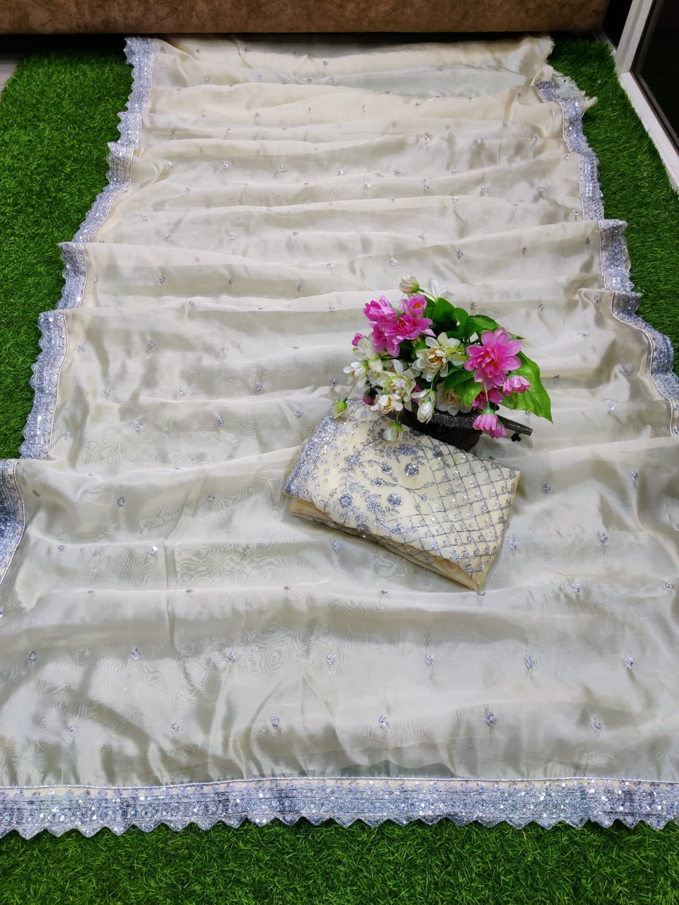 Weddings Wear Special Pure Organza Silk Sarees.