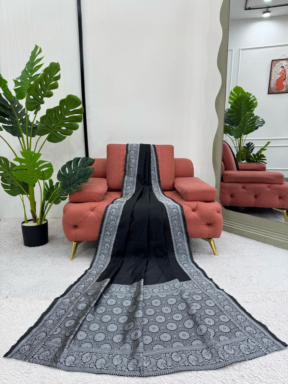 Party Wear Special New Black Kota Silk Saree Collection.