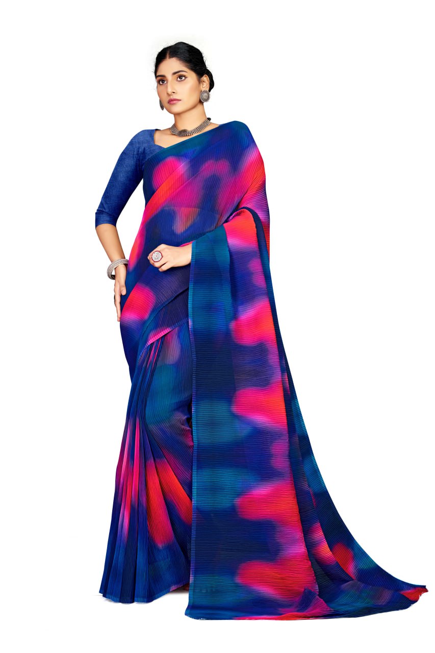 Gorgeous Party Wear Premium Crush Georgette Saree Collections.