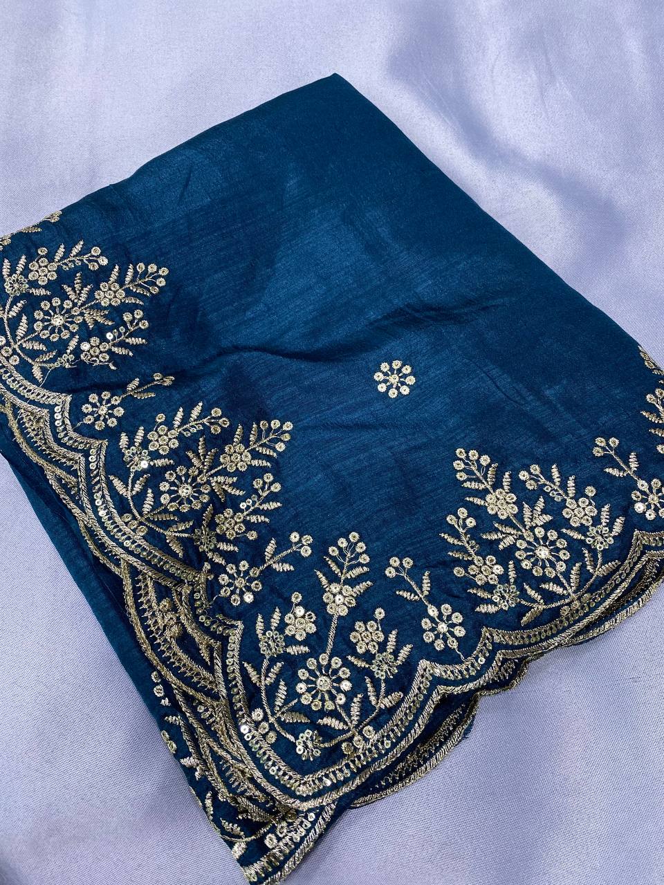 Party Wear Special New Trendy Chinon Silk Saree Collection.