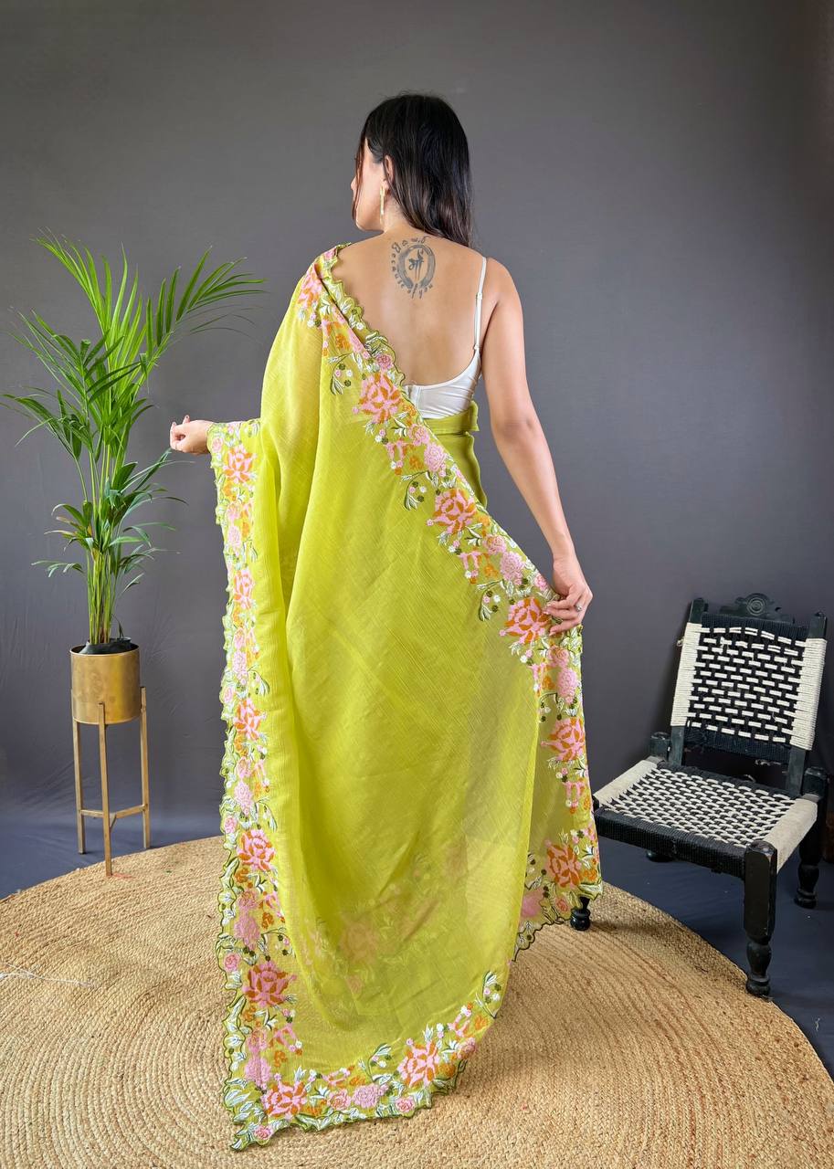 Most Beautiful Glossy Silk Saree Collection.