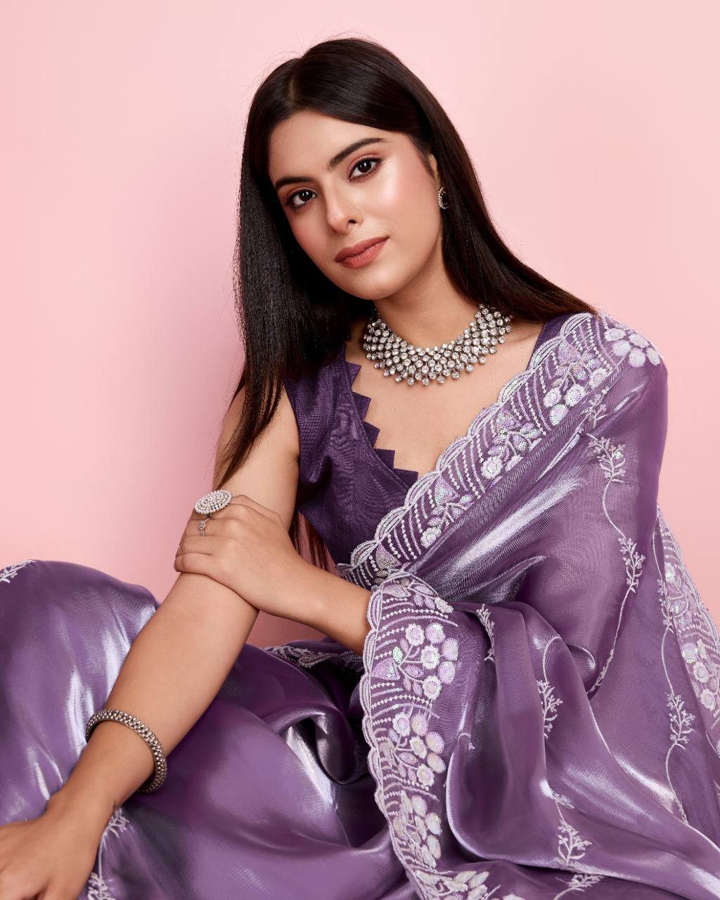 Latest Wedding Seasons Premium Soft Zimmy Chu Silk Saree.