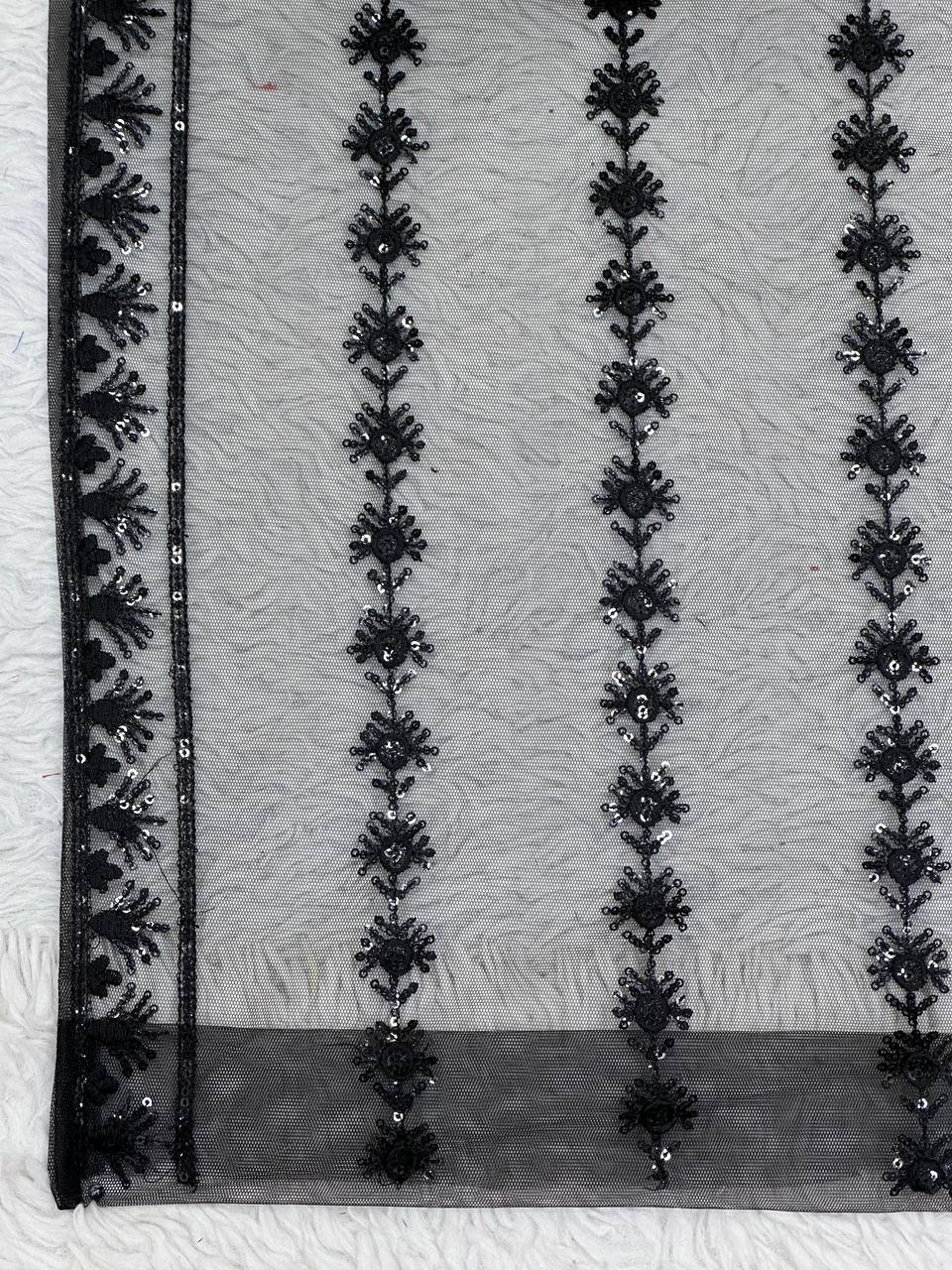 Preety Designer Black Soft Net Saree Special for black lover.