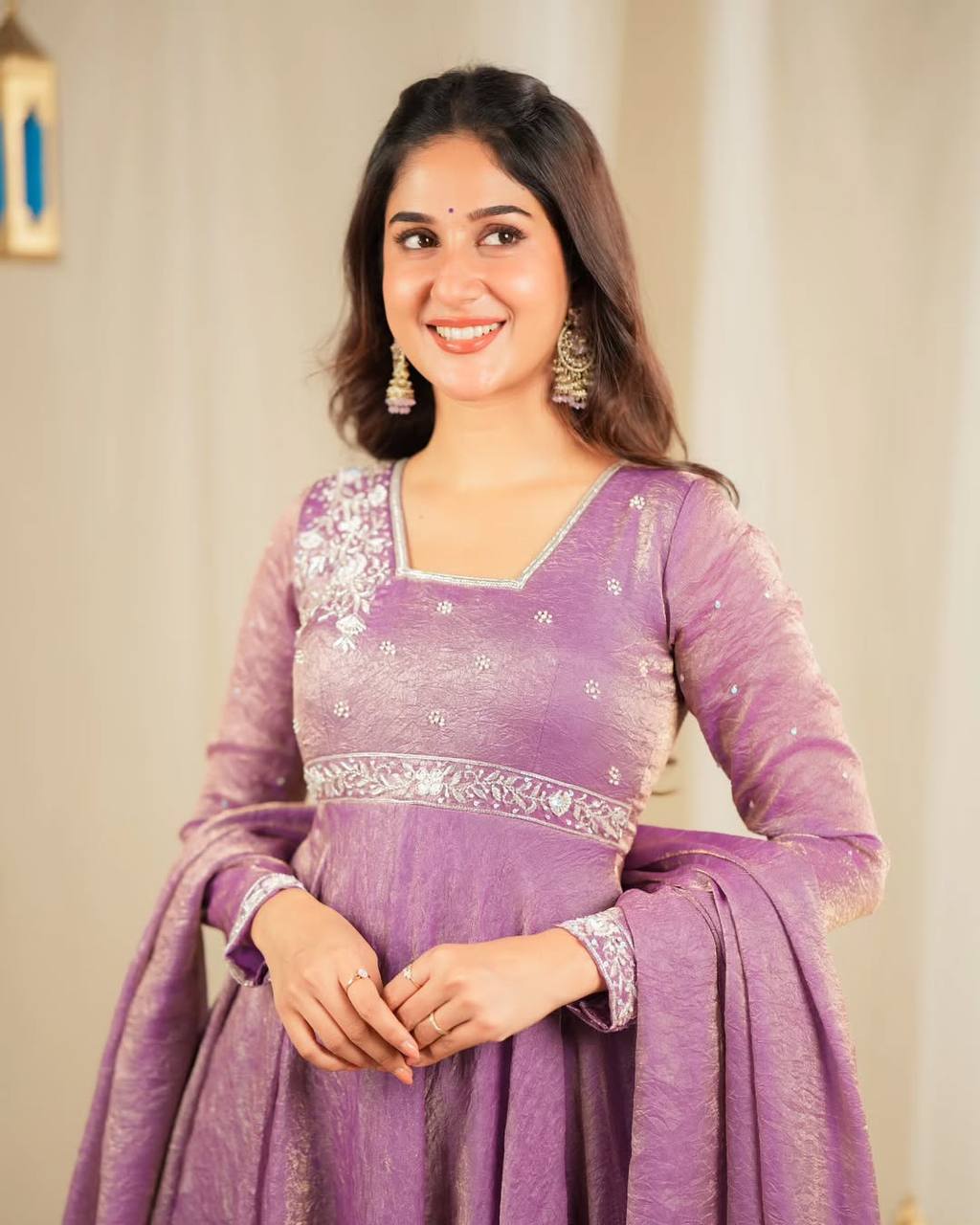 Beautiful Gorgeous Trendy Designer Gold Crush Silk Gown Collection.