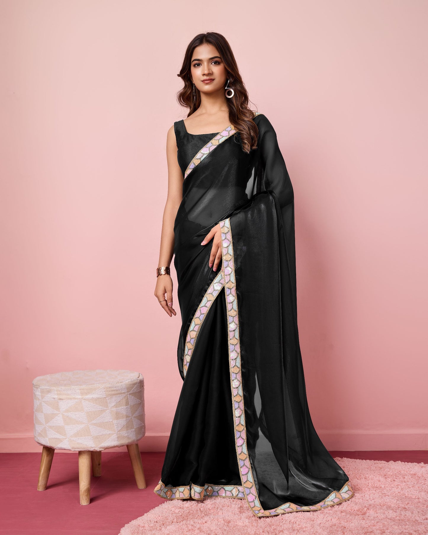 Party Wear Special Black Saree Collection.