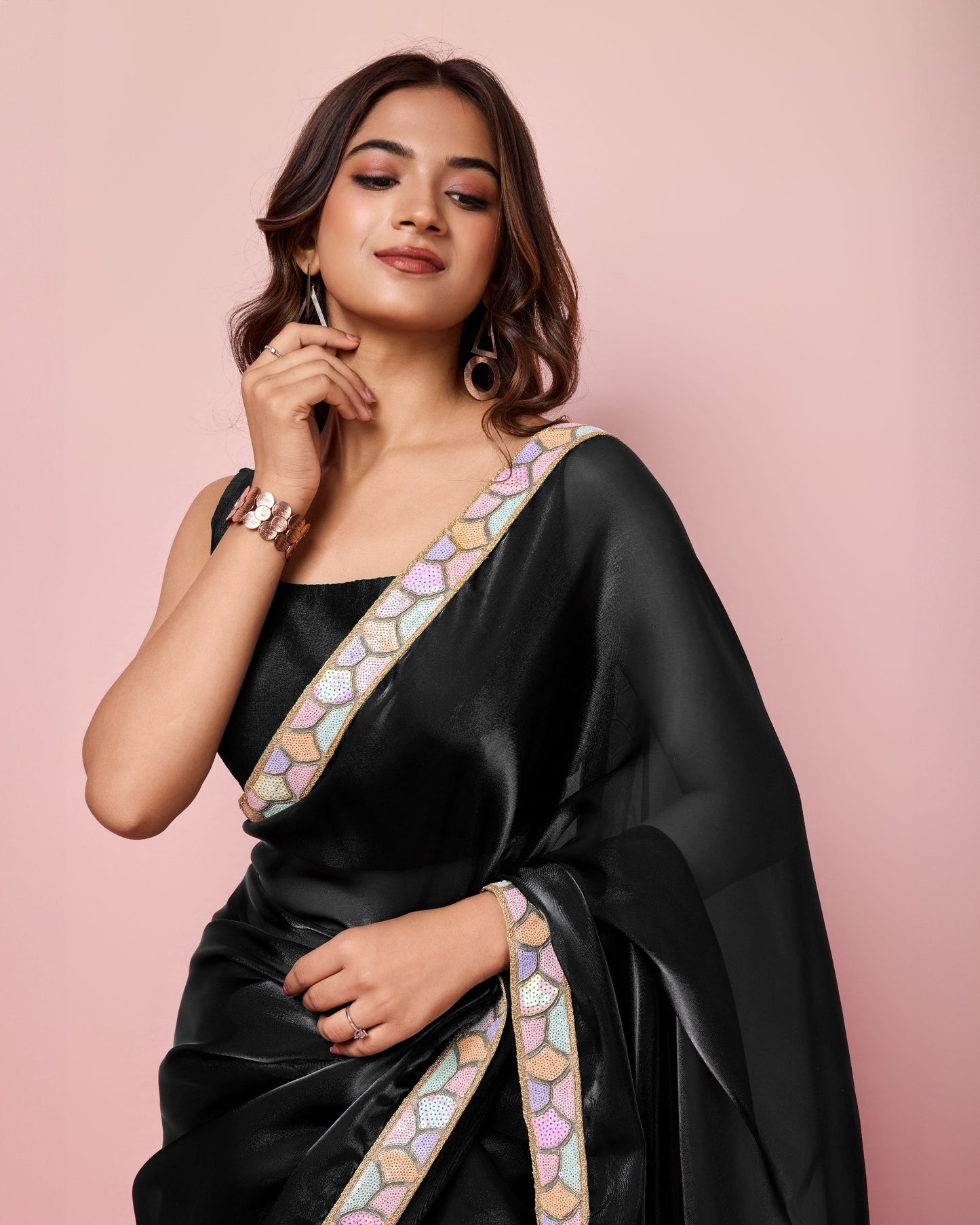 Party Wear Special Black Saree Collection.