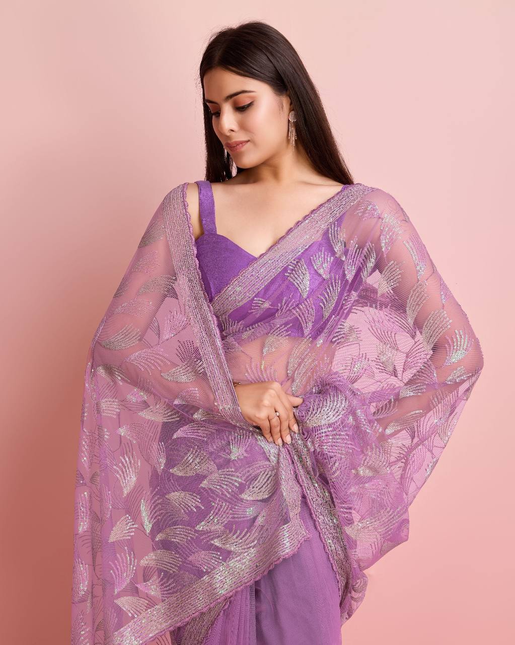 Impressive Premium Heavy Soft Net Saree.
