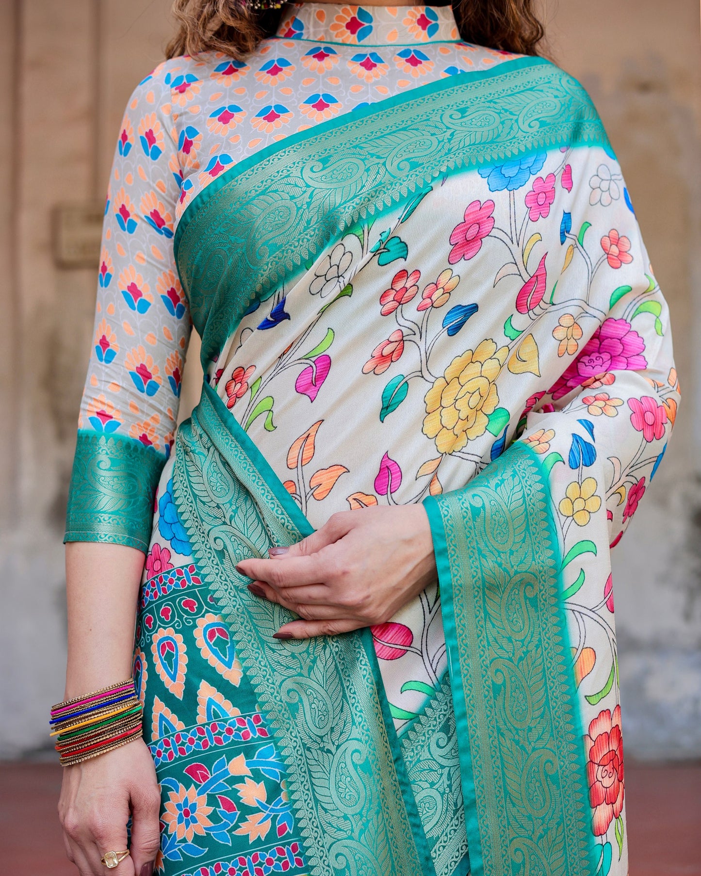 Weddings Functions Special Pure Silk Digital Printed Special Saree.