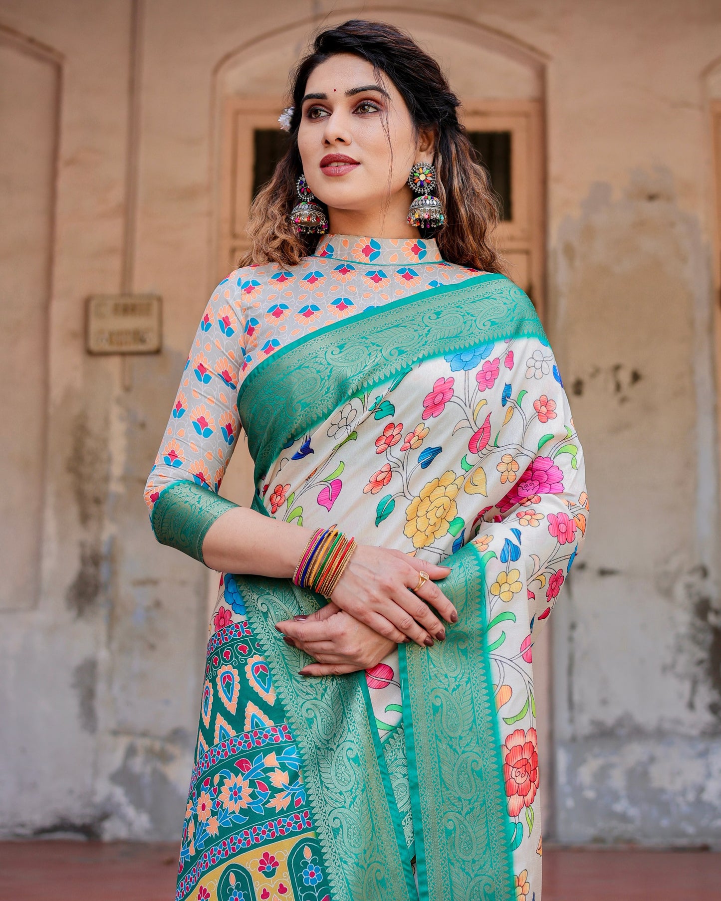 Weddings Functions Special Pure Silk Digital Printed Special Saree.