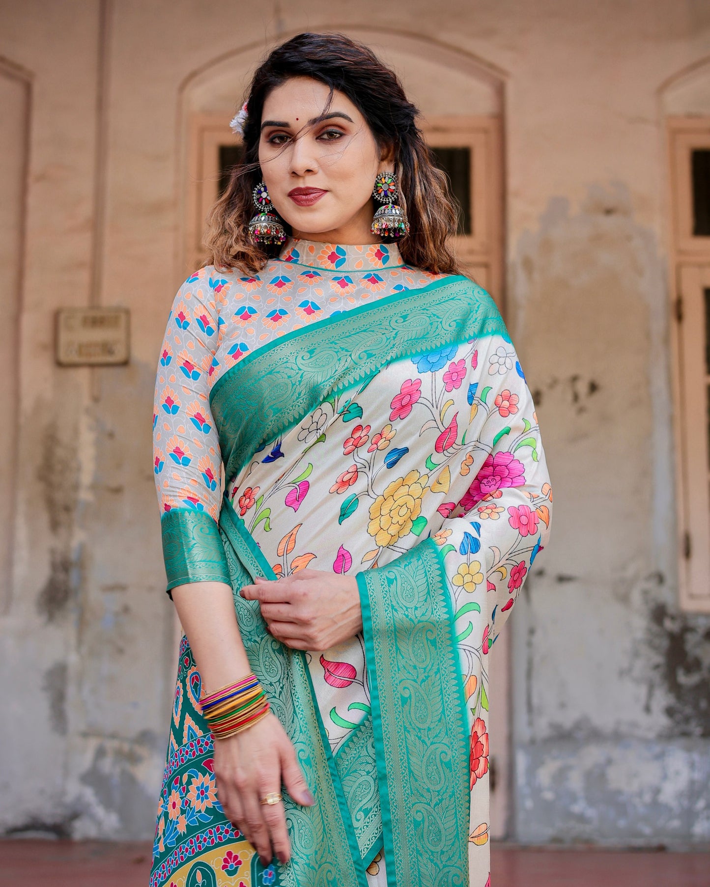 Weddings Functions Special Pure Silk Digital Printed Special Saree.
