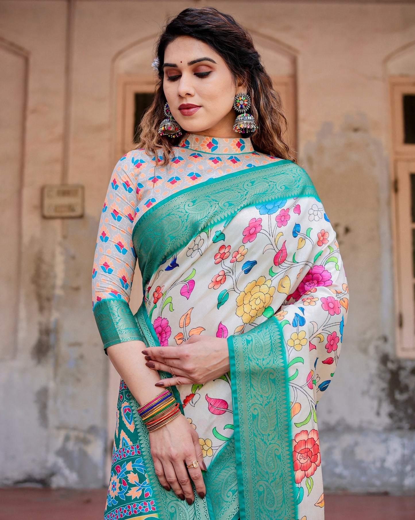 Weddings Functions Special Pure Silk Digital Printed Special Saree.