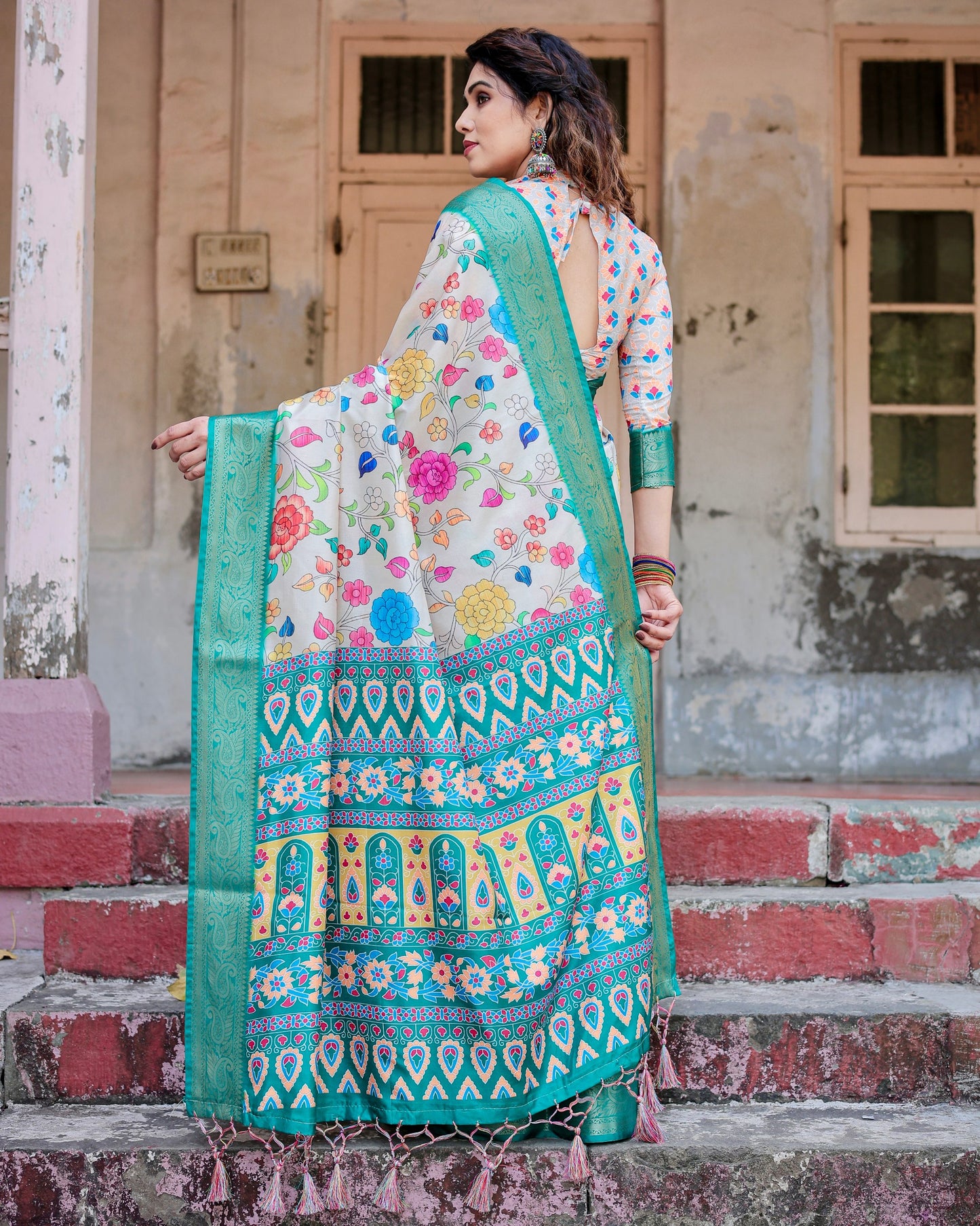 Weddings Functions Special Pure Silk Digital Printed Special Saree.