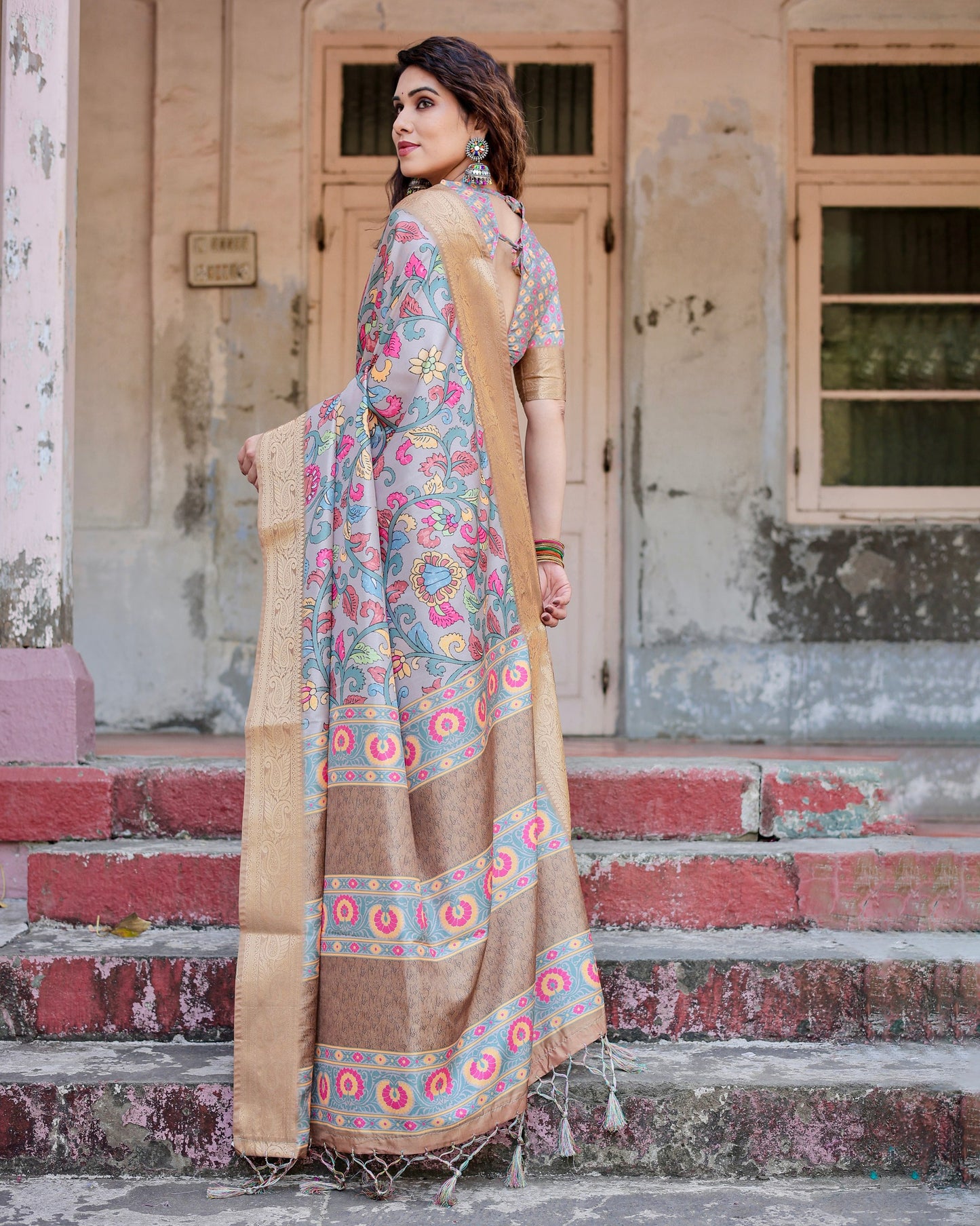 Functions Special Pure Silk Digital Printed Special Saree.