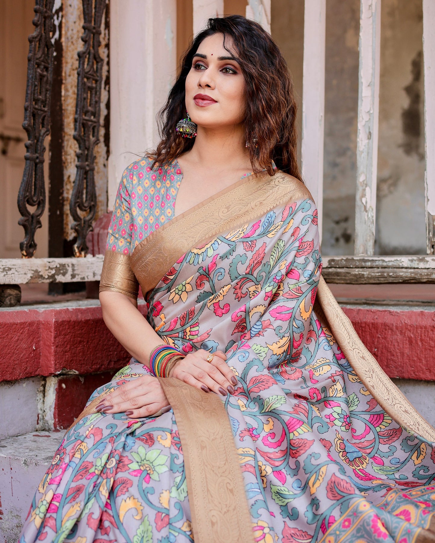 Functions Special Pure Silk Digital Printed Special Saree.