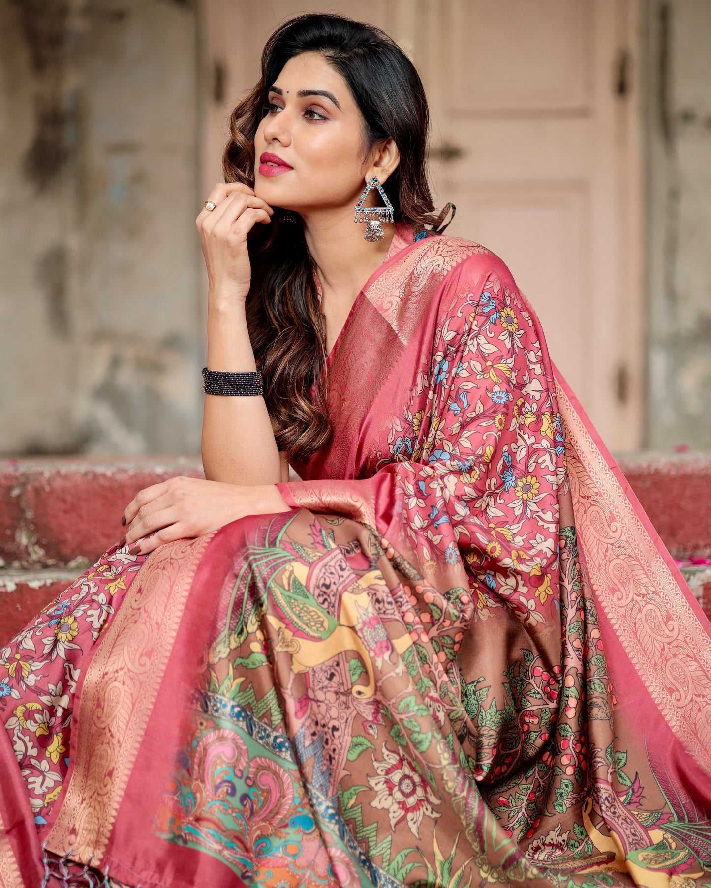 Casual Functions Special Pure Silk Digital Printed Special Saree.