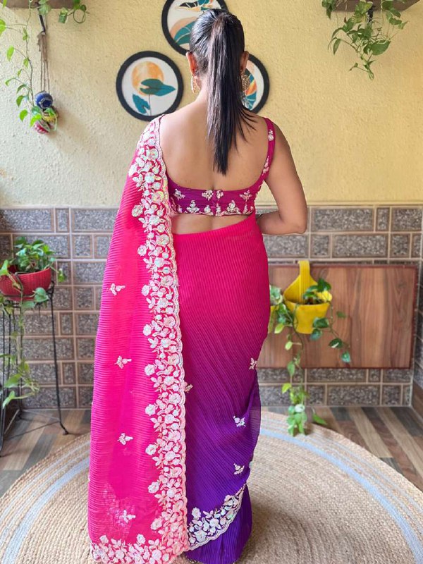 Latest Trendy Designer Party Wear Saree Collection.
