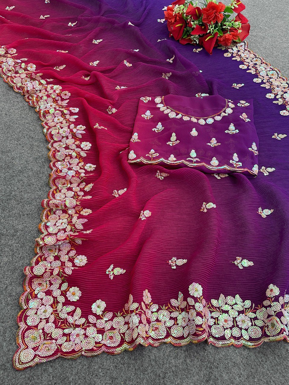 Latest Trendy Designer Party Wear Saree Collection.