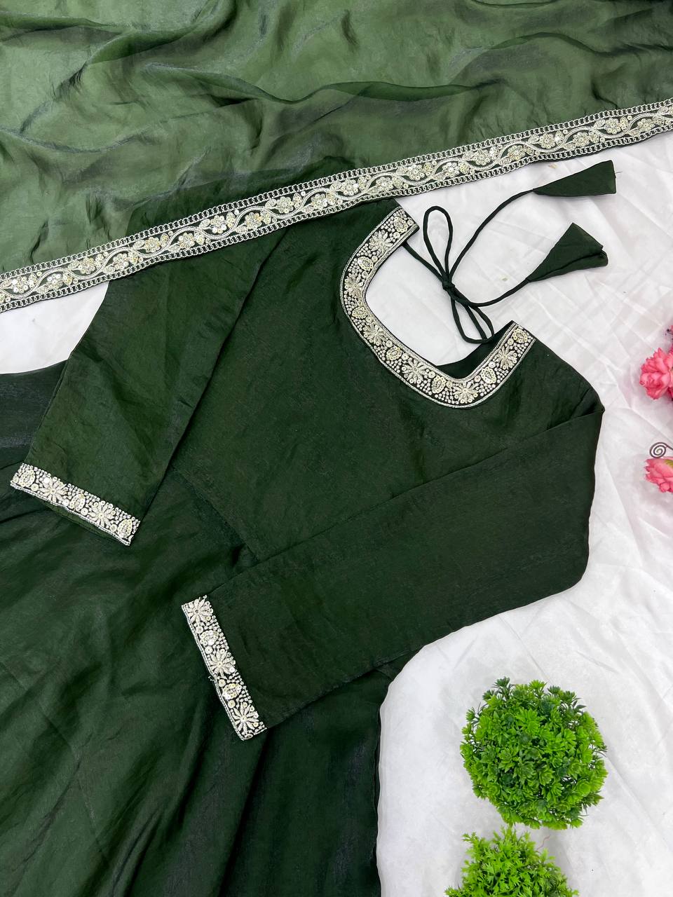 Amazing Latest Designer Fandy Silk Gown Collection.
