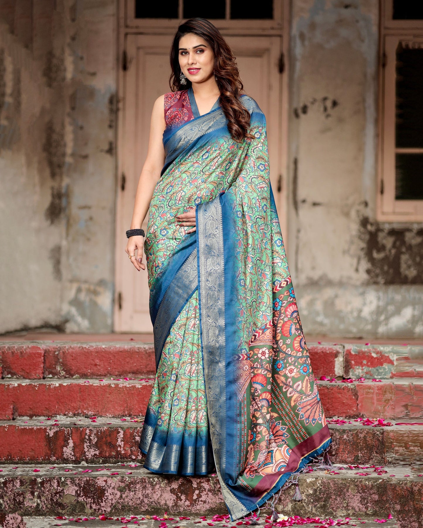 Pure Silk Digital Printed Casual Wear Special Saree.