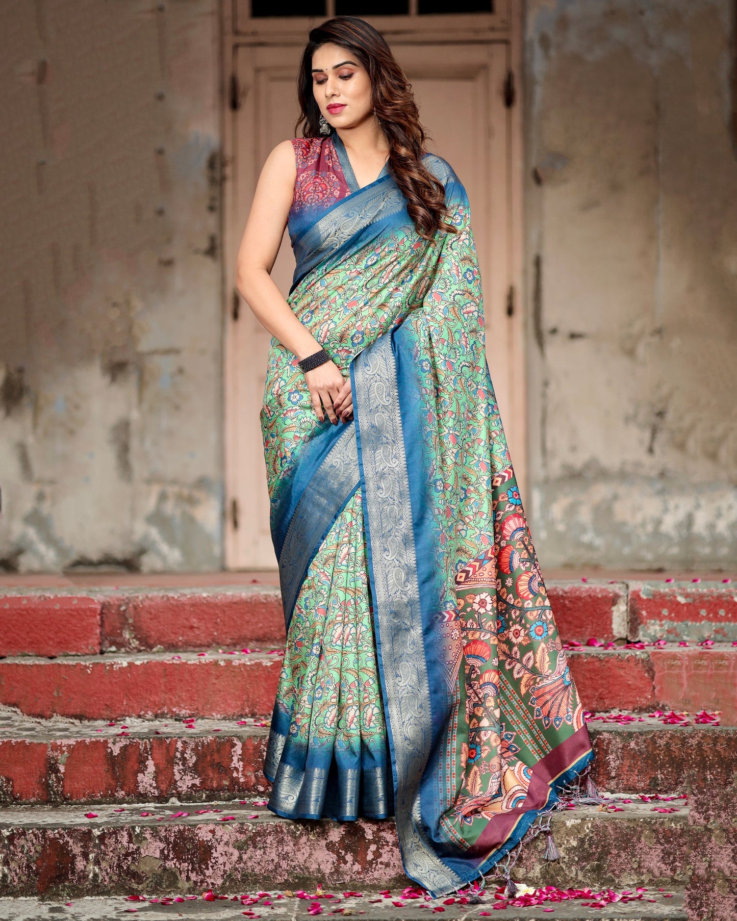 Pure Silk Digital Printed Casual Wear Special Saree.