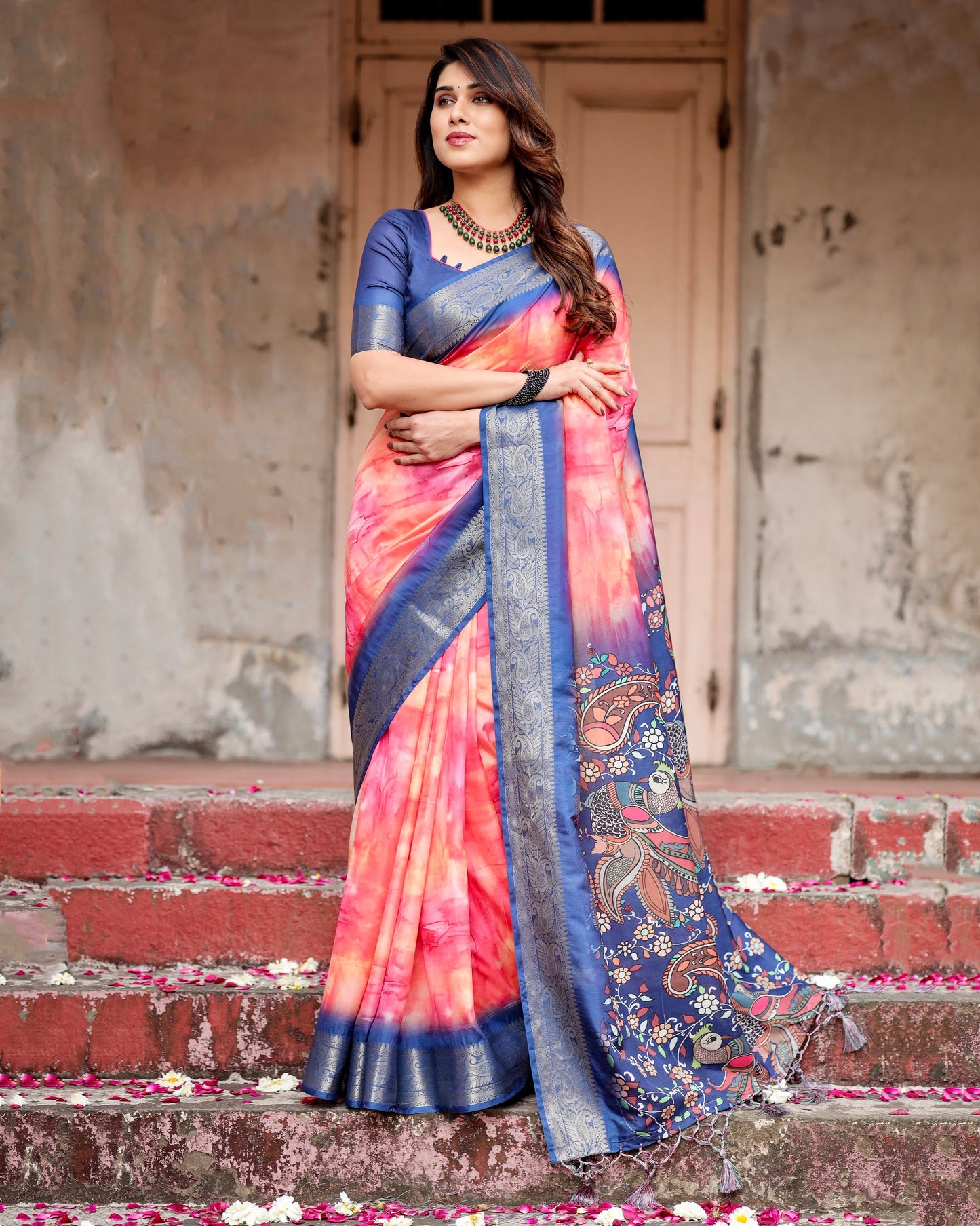 Pure Silk Digital Printed Occasions Wear Special Saree.