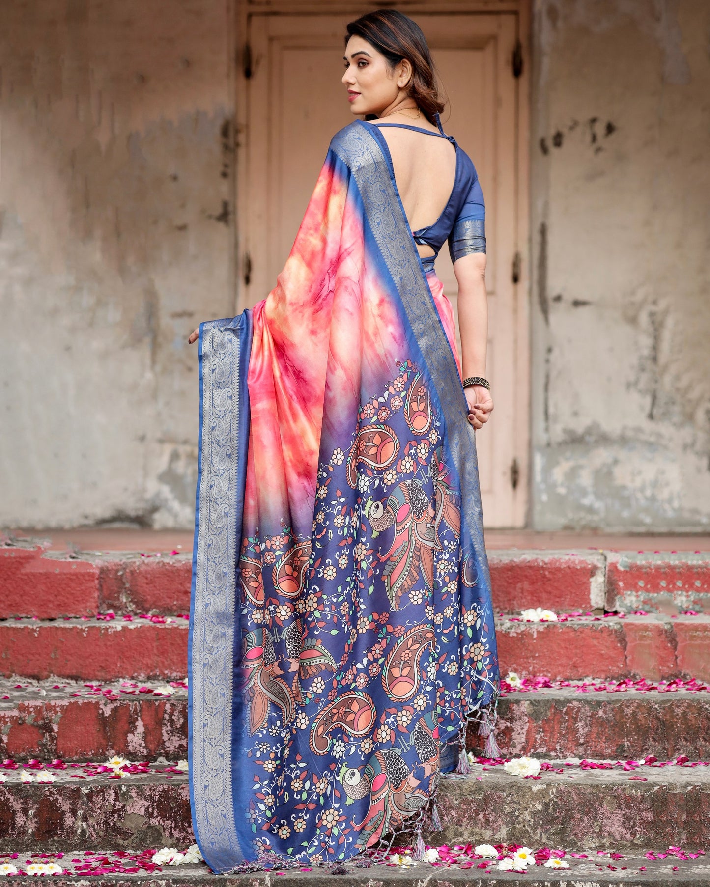 Pure Silk Digital Printed Occasions Wear Special Saree.