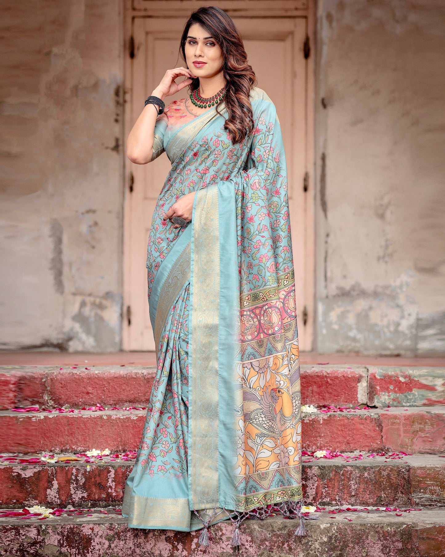 Elegant Look Gorgeous Digital Printed Pure Silk Saree Collection.