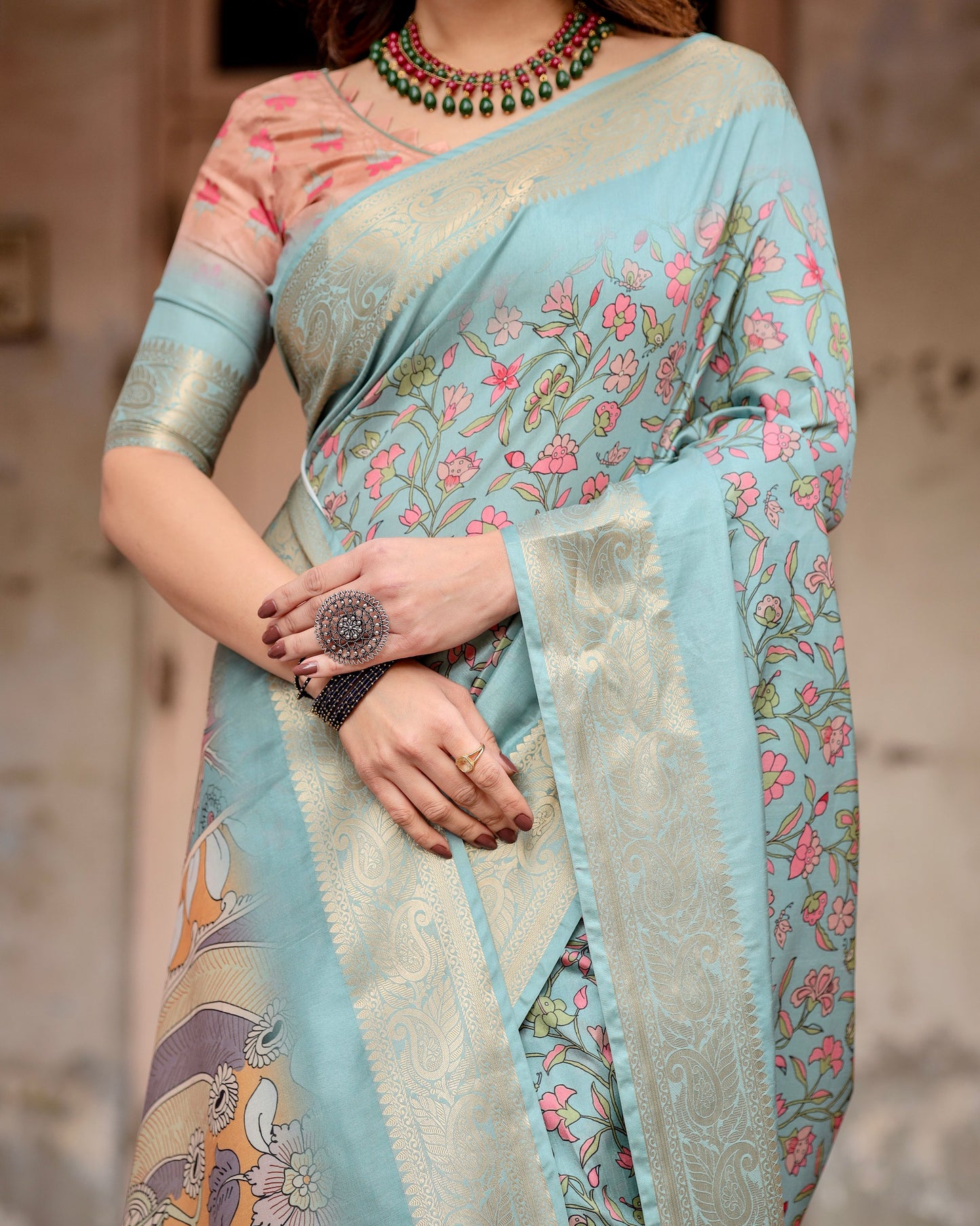 Elegant Look Gorgeous Digital Printed Pure Silk Saree Collection.