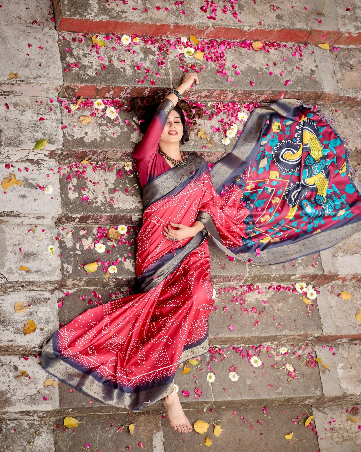 Pretty Bandhni Printed Pure Silk Saree Collection.