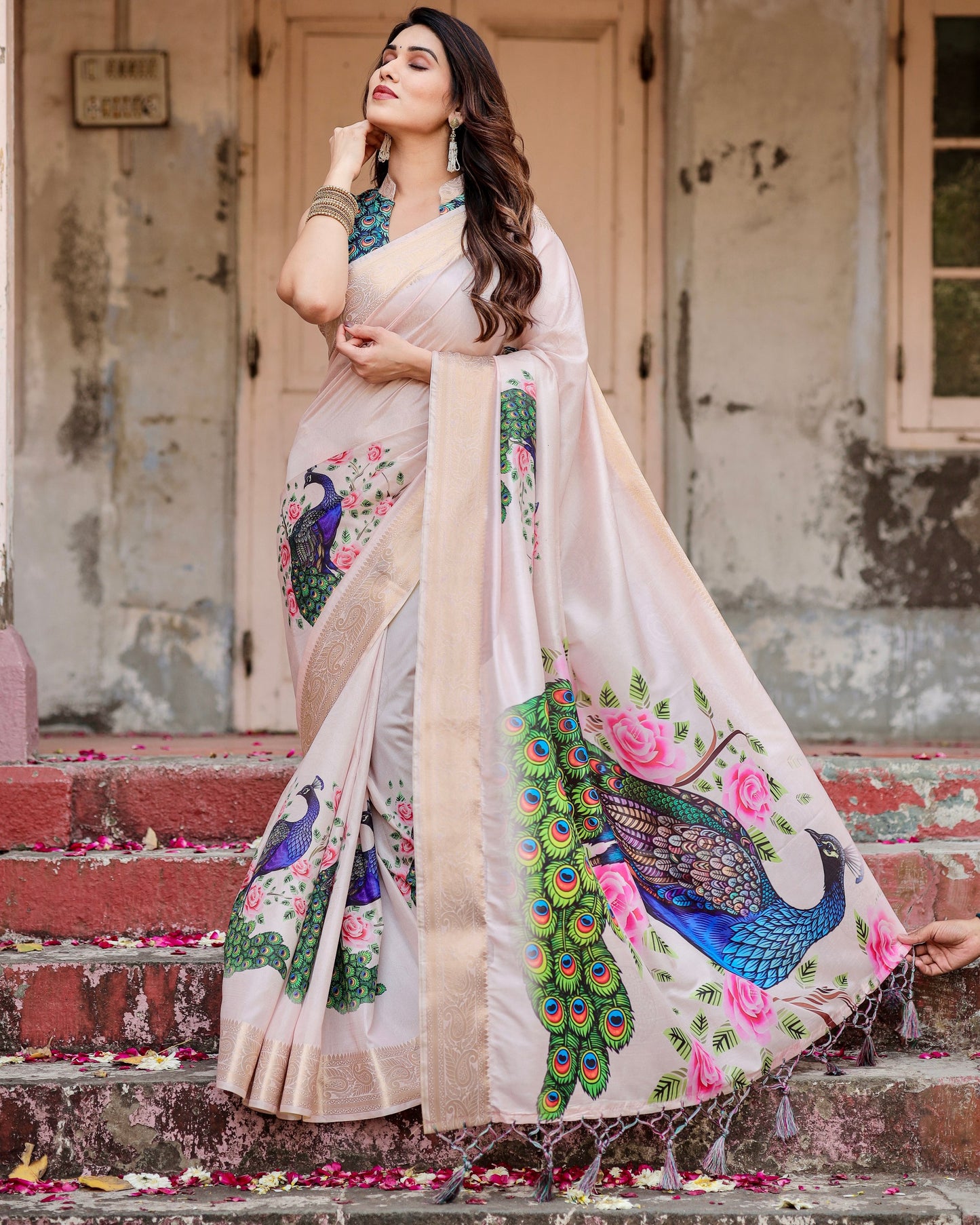 Premium Pure Silk Beautiful Digital Printed Saree Collection.