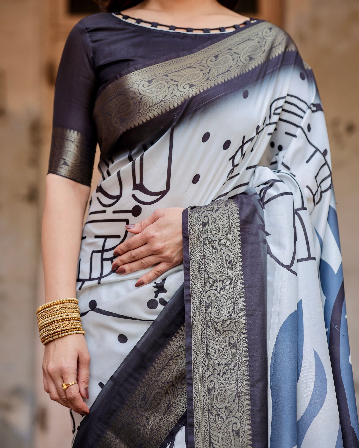 Premium Digital Printed Pure Silk Casual Wear Special Saree.