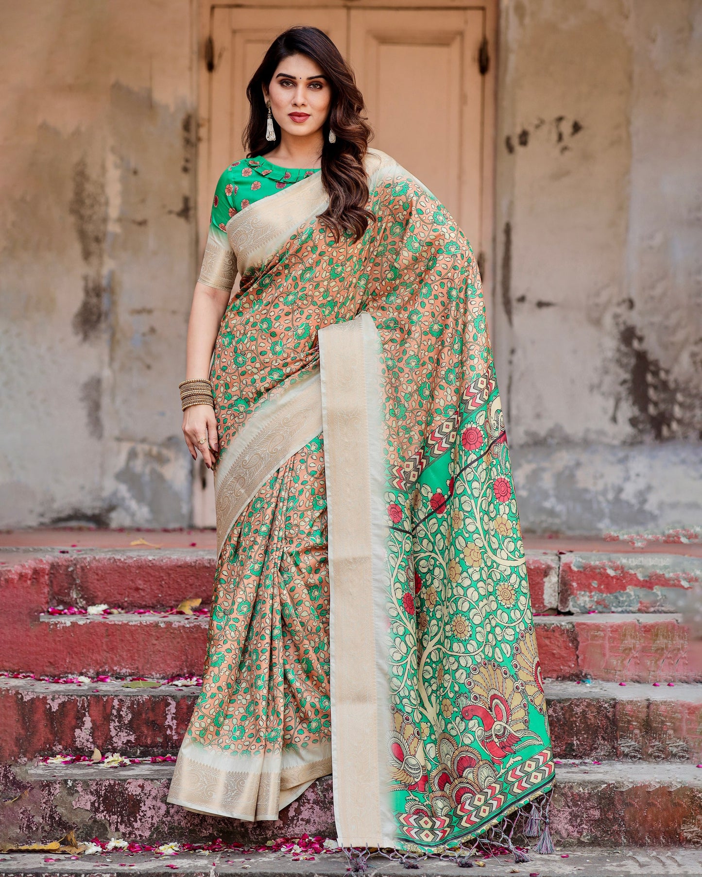 Beautiful Designer Pure Silk Digital Printed Saree.