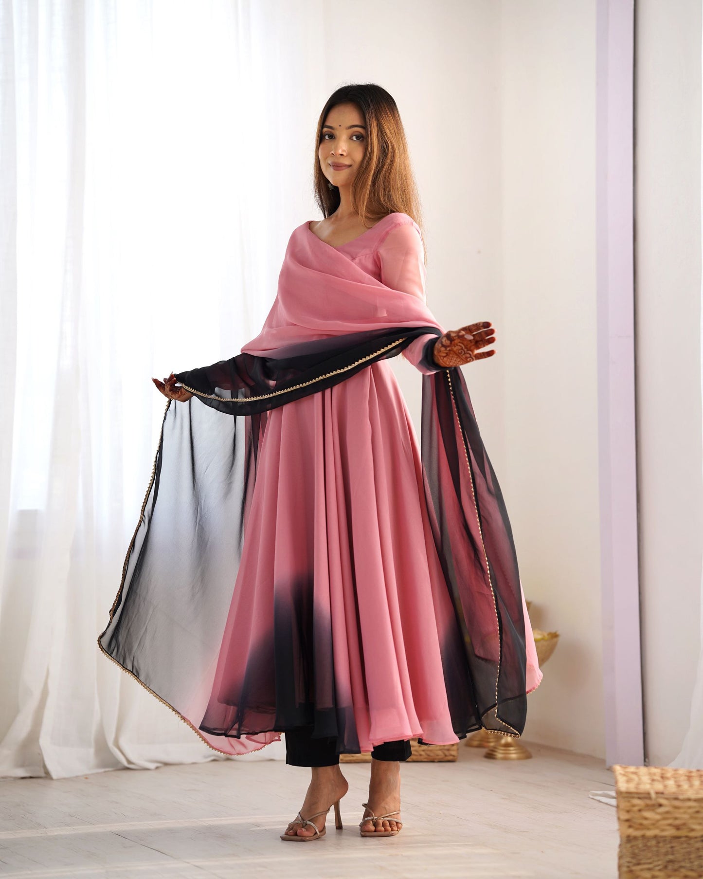 Festival Season Special New Trendy Onion Pink Outfit.