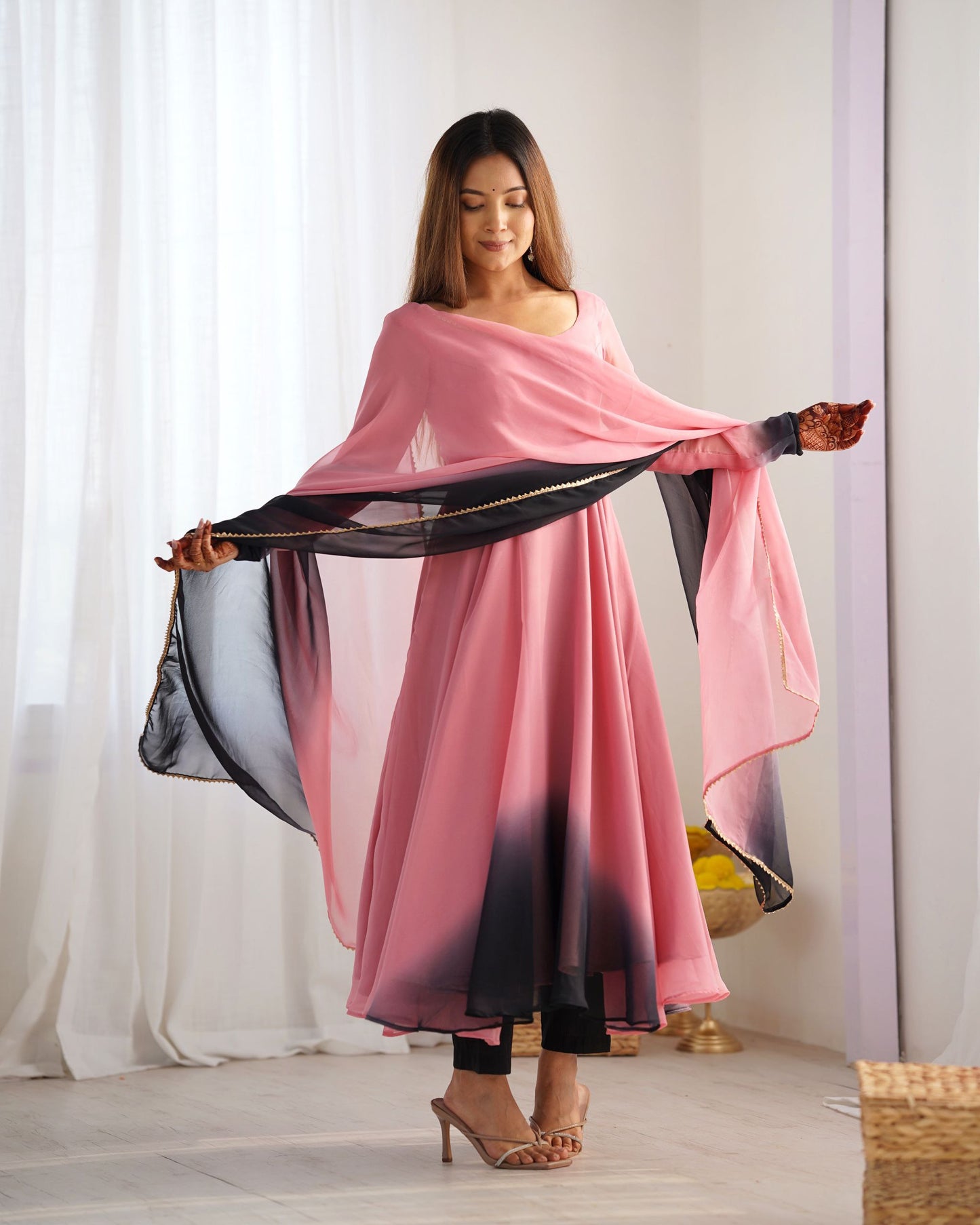 Festival Season Special New Trendy Onion Pink Outfit.