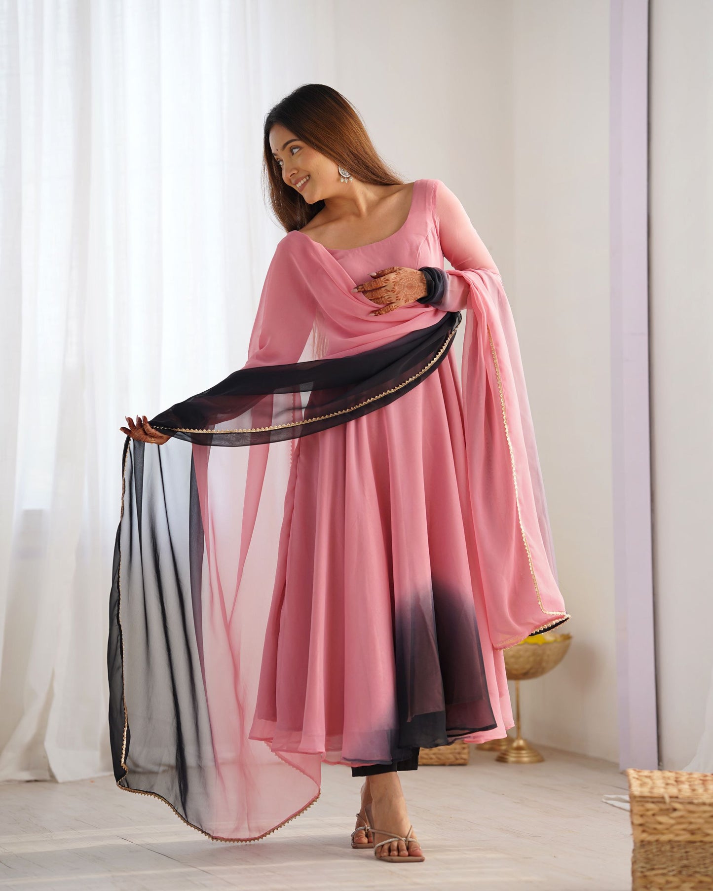 Festival Season Special New Trendy Onion Pink Outfit.