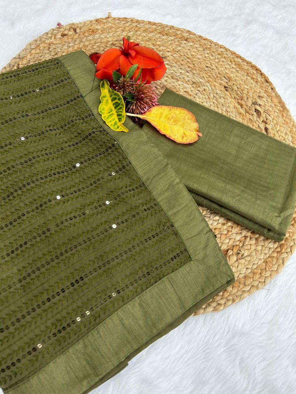 Mehndi Function Special New Designer Saree Collection.