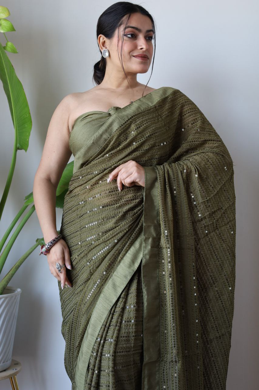 Mehndi Function Special New Designer Saree Collection.