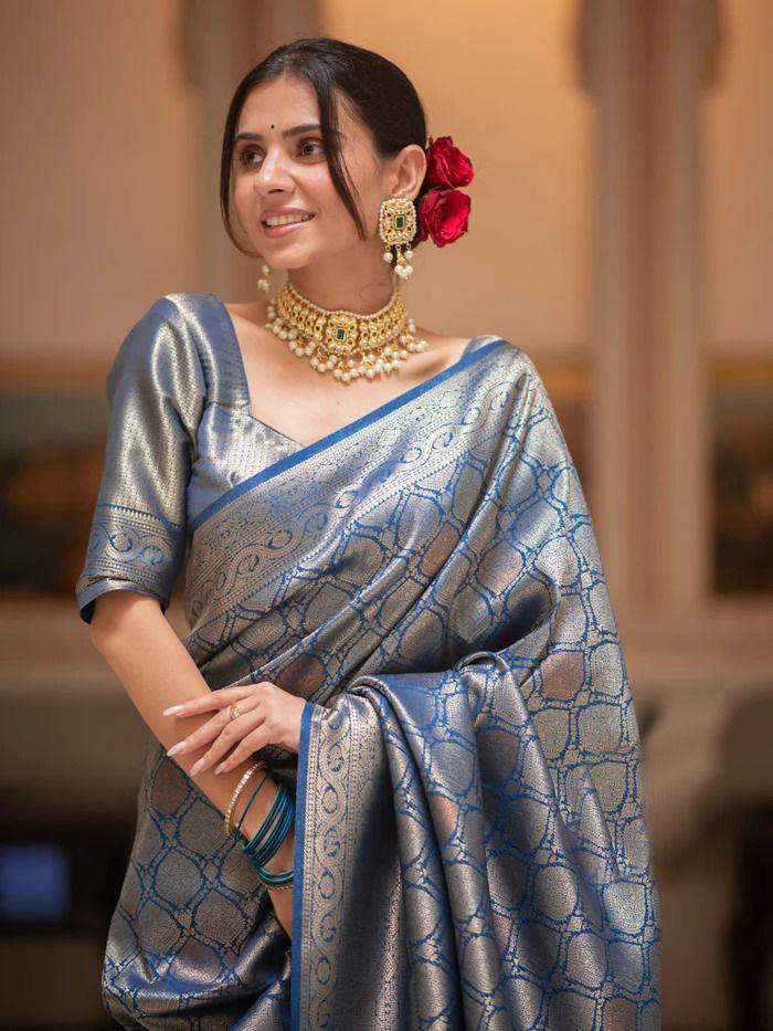 Amazing Designer Latest Trendy Banarasi Soft Silk Saree Collection.