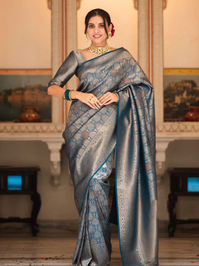 Amazing Designer Latest Trendy Banarasi Soft Silk Saree Collection.
