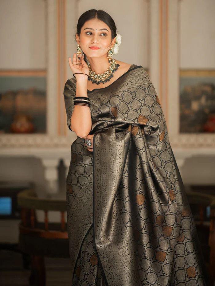 Trendy Designer Banarasi Soft Silk Saree Collection.