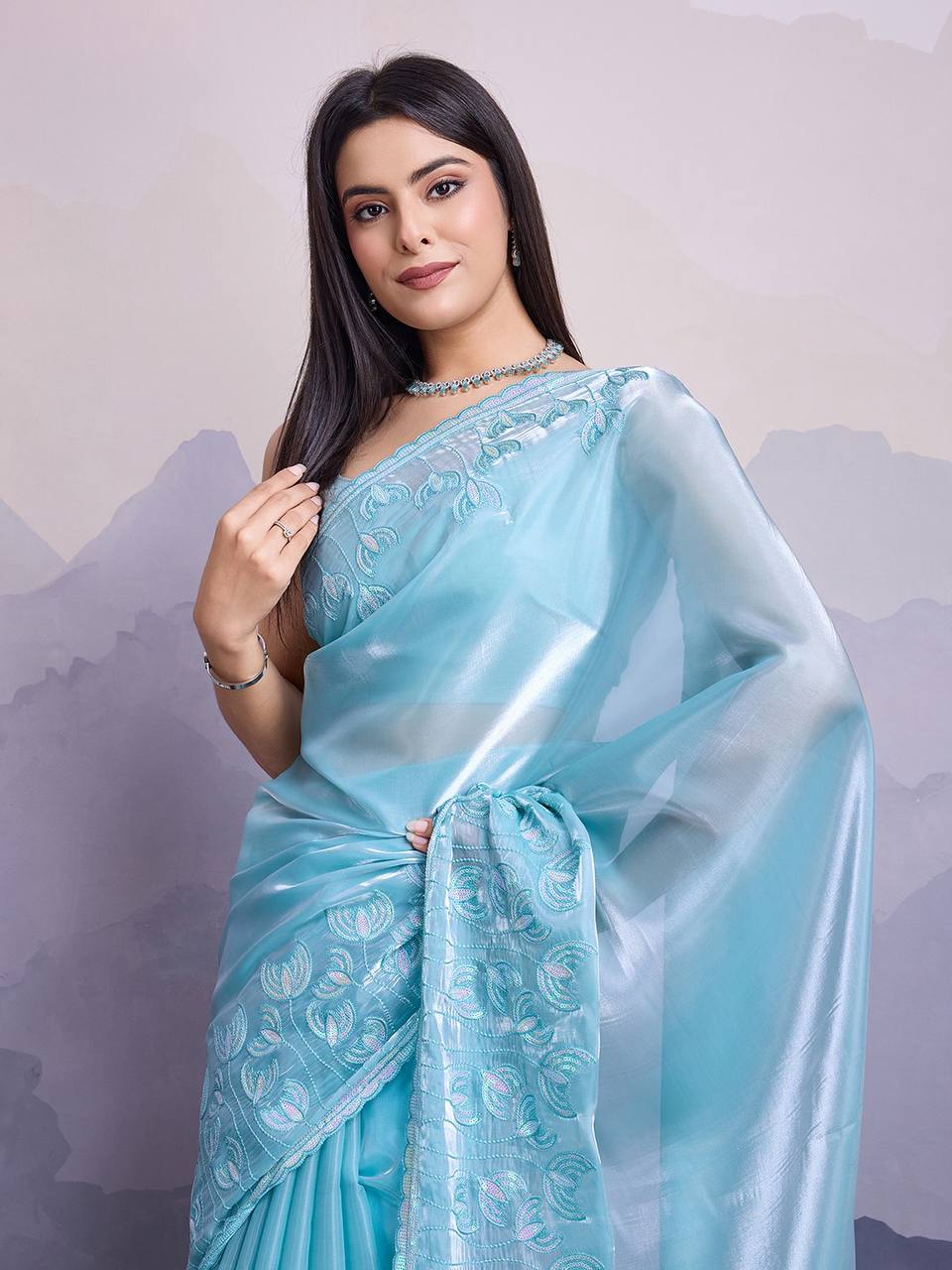 Perfect Zimmy Choo Designer Party Wear Saree Collection.