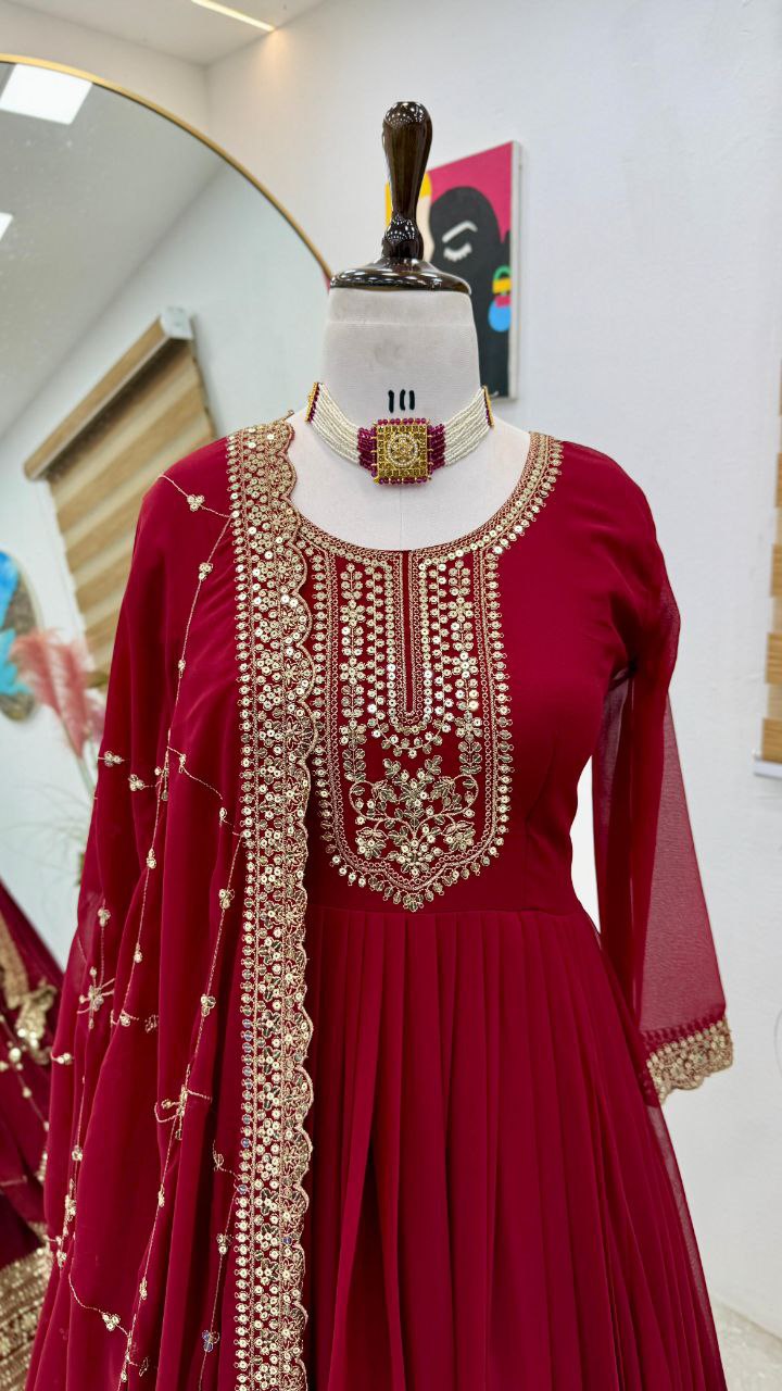 Most Beautiful Wedding Season Special New Red Gown Collection.