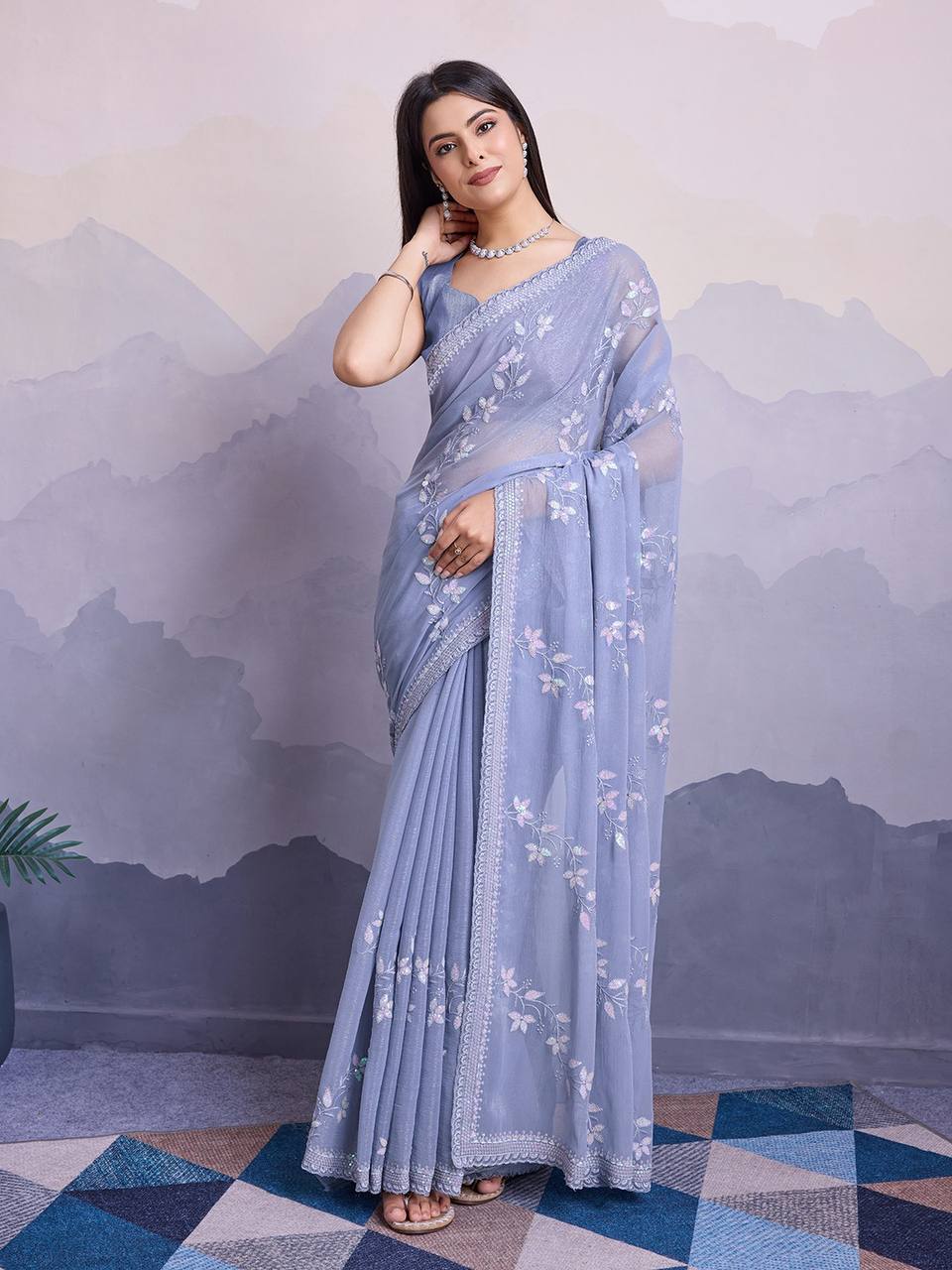 Elegant Look Premium Chiffon Saree Collection.